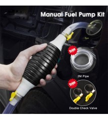 2M Oil Pump Manual High Flow Siphon Hand Pump Fuel Liquid Transfer Pump Manual Portable Manual Car Fuel Transfer Pum for Gas Gasoline Petrol Diesel-Oil Liquid